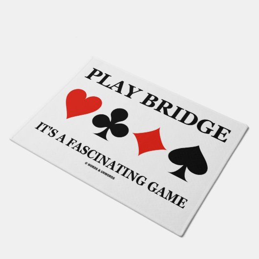 Speel Bridge Het is een fascinerend spel (kaartuit Deurmat (Schuin)