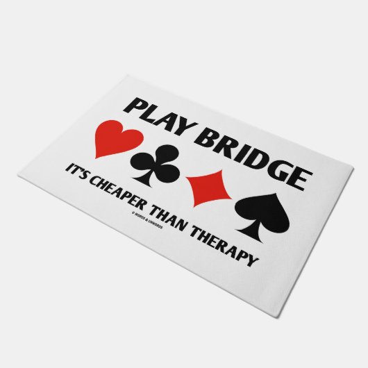 Speel Bridge Het is goedkoper dan therapiekaarten Deurmat (Schuin)