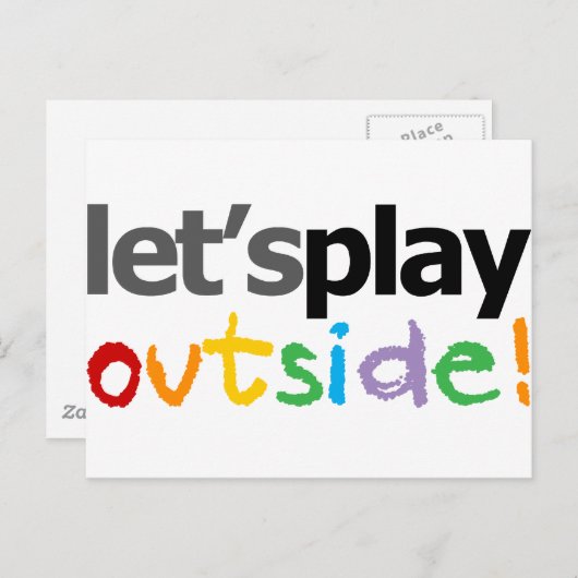 Speel buiten! briefkaart (Voorkant / Achterkant)