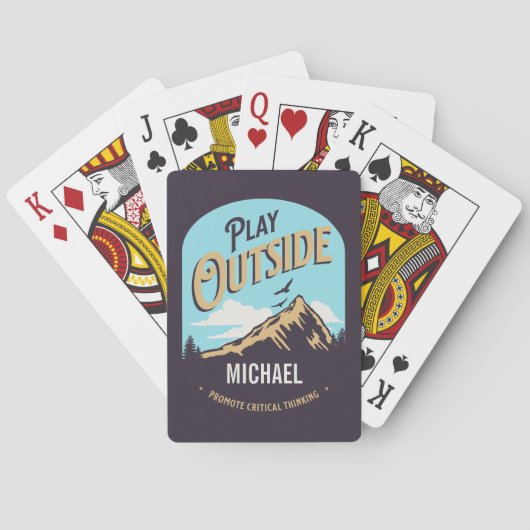 Speel buiten Promoot kritisch denken Pokerkaarten (Achterkant)