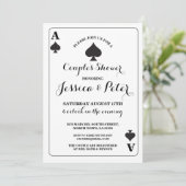 Speel Card Ace of King Queen Las Vegas Invite Kaart (Staand voorkant)