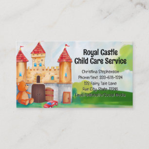 Speel Castle Child Dagopvang Babysitter Kinderopva Visitekaartje