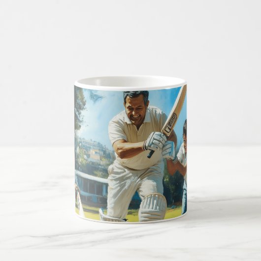 Speel cricket digitale kunst koffiemok (Center)