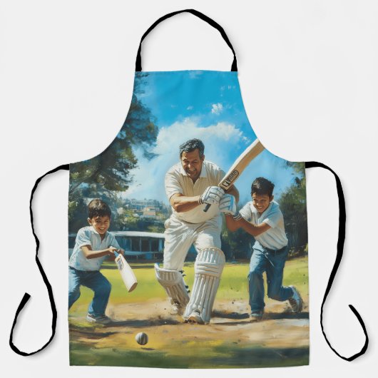 Speel cricket digitale kunst schort (Voorkant)