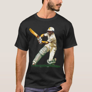 Speel cricket digitale kunst t-shirt