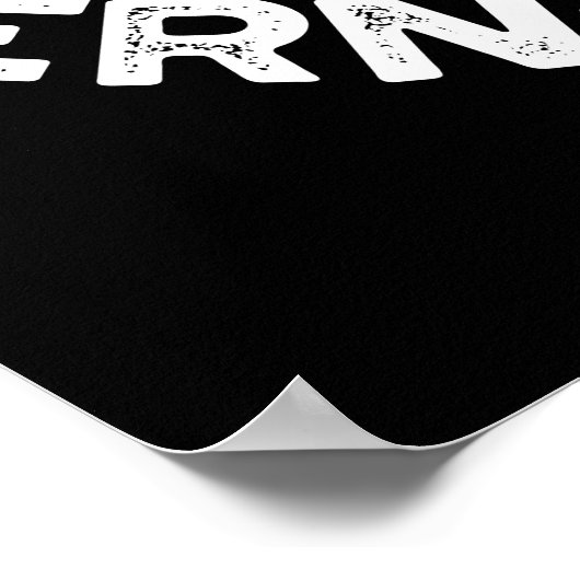 Speel dat Fern-ky Music Funny Plant Pun Dark BG Poster (Hoek)