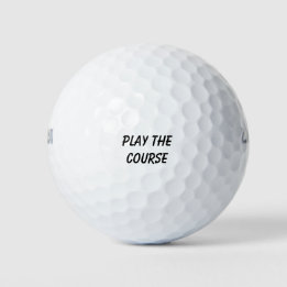 'Speel de baan' mantra-aanmoedigingsgeschenk Golfballen