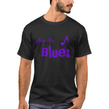 Speel de Blues Paarse Blauwe Muzieknoot