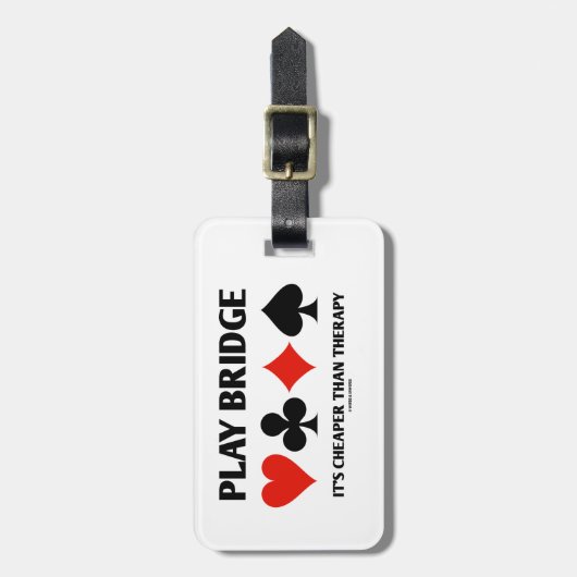 Speel de Brug van het Spel het is goedkoper dan Th Bagagelabel (Voorkant verticaal)