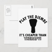 Speel de djembe briefkaart (Voorkant / Achterkant)