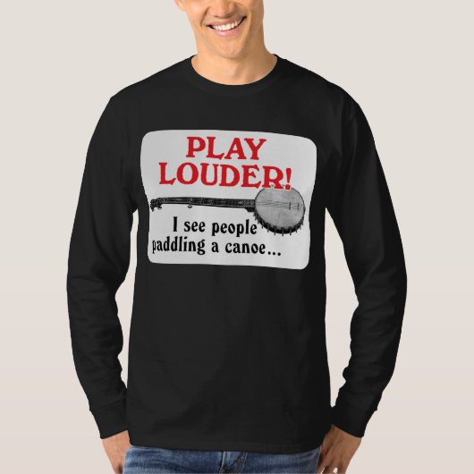 Speel de donkere T-Shirt van de Mannen van het Lou (Voorkant)