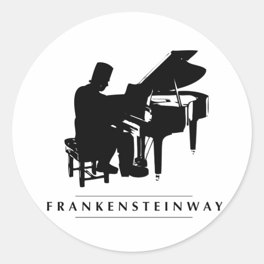 Speel de Frankensteinway! Ronde Sticker (Voorkant)