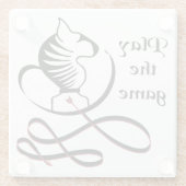 Speel de GAME Bull Terrier af Glazen Onderzetter (Achterkant)