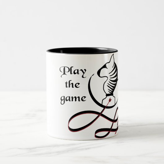 Speel de GAME Bull Terrier af Tweekleurige Koffiemok (Center)