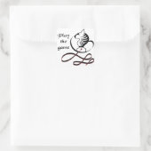 Speel de GAME Bull Terrier af Vierkante Sticker (Tas)