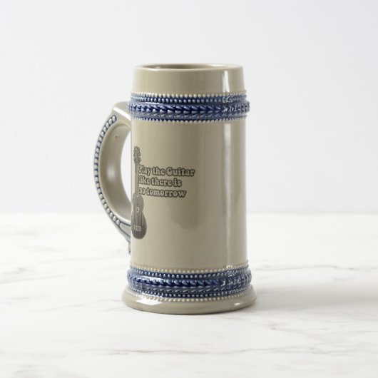 Speel de gitaar zoals er geen morgen is bierpul (Voorkant links)