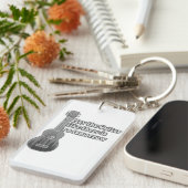 Speel de gitaar zoals er geen morgen is sleutelhanger (Voorkant Rechts)