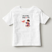 Speel de hele dag kinder shirts (Voorkant)