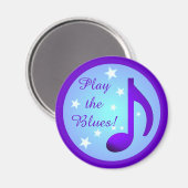 Speel de Paarse Blauwe Stars van de Nota van het O Magneet (Voorkant / Achterkant)