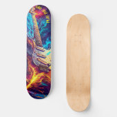 Speel de riff elektrische gitaar persoonlijk skateboard (Voorkant)