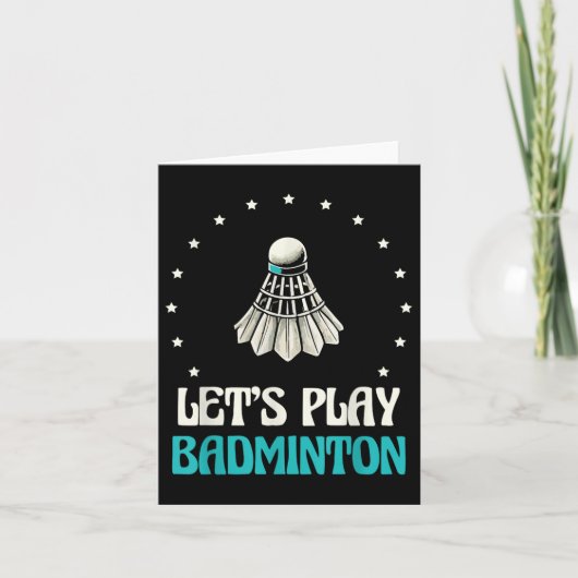 Speel de sterren van de Badminton Shuttle Kaart (Voorkant)