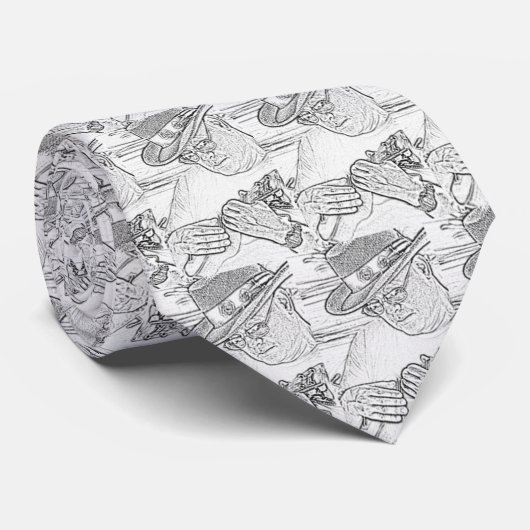 Speel de 'Ukulele'. Stropdas (Opgerold)