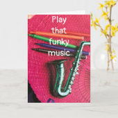 SPEEL DIE FUNKY MUZIEK - HET IS "JE VERJAARDAG" KAART (Gele Bloem)