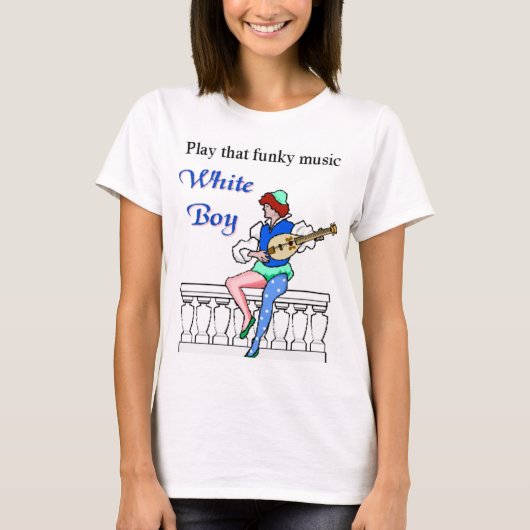 Speel die funky muziek t-shirt (Voorkant)