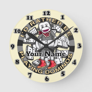 Speel Dominostenen ornament Ronde Klok