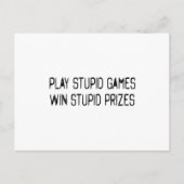 Speel domme games Win stomme prijzen Briefkaart (Voorkant)
