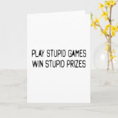 Speel domme games Win stomme prijzen Kaart (Gele Bloem)