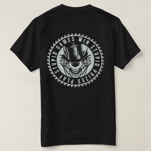 Speel domme spelletjes t-shirt (Design achterkant)