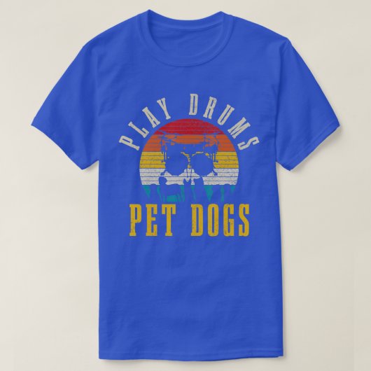 Speel Drums Pet Dogs Funny Dog Lover Drumme T-shirt (Design voorkant)