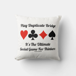 Speel Duplicate Bridge Ultieme sociale speldenker Kussen