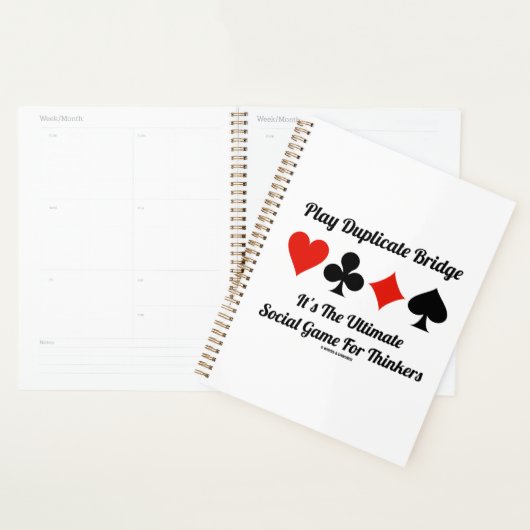 Speel Duplicate Bridge Ultieme sociale speldenker Planner (Display)