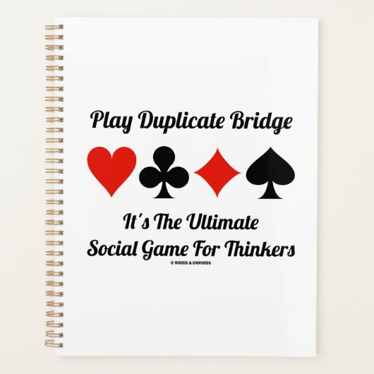 Speel Duplicate Bridge Ultieme sociale speldenker Planner (Voorkant)