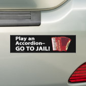 Speel een accordeon bumper sticker (Op auto)