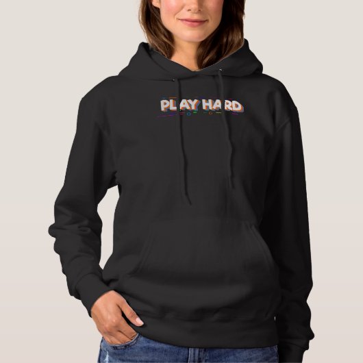 Speel een harde gamer hoodie (Voorkant)