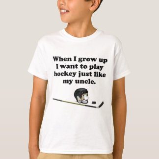 Speel een heockey zoals mijn oom t-shirt