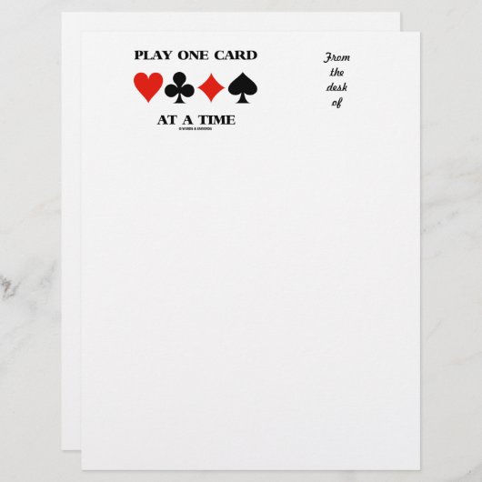 Speel één Kaart tegelijk (vier Kaart-circuits) (Voorkant / Achterkant)