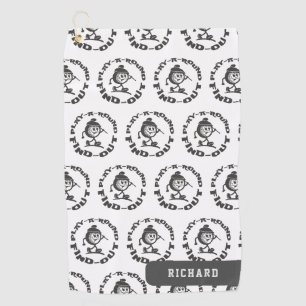 Speel een ronde Ontdek het patroon Aangepaste naam Golfhanddoek