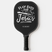 Speel een tas voor Jezus Christelijke gitarist Pickleball Paddle (Voorkant)