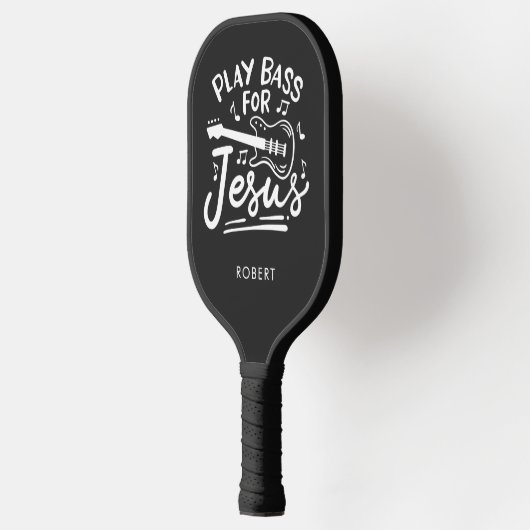 Speel een tas voor Jezus Christelijke gitarist Pickleball Paddle (Links)
