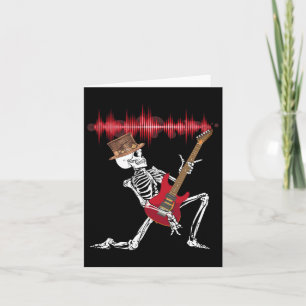Speel elektrische gitaar Grappig Halloween Kaart