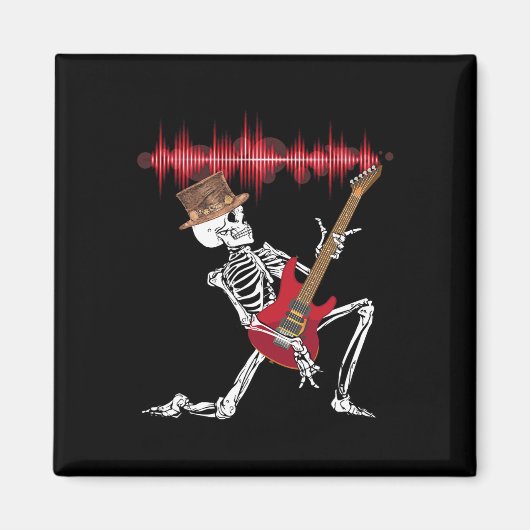 Speel elektrische gitaar Grappig Halloween Magneet (Voorkant)