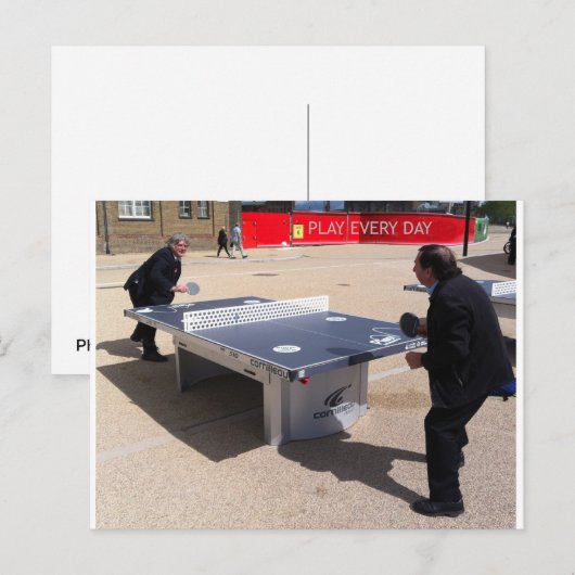 Speel elke dag briefkaart (Voorkant / Achterkant)