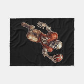 Speel Football Cool Touchdown Halloween Fleece Deken (Voorkant (Horizontaal))