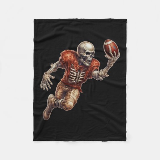 Speel Football Cool Touchdown Halloween Fleece Deken (Voorkant)