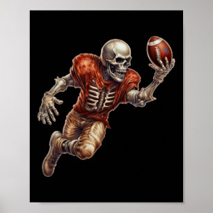 Speel Football Cool Touchdown Halloween Poster