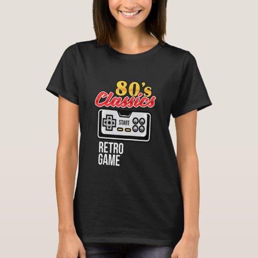 Speel games 80's Classic Controller Retro Game Gra T-shirt (Voorkant)